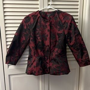 Ann Taylor petite peplum dressy blazer in burgundy wine 🍇 color - 2P